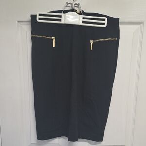 Michael Kors Black Skirt with Gold Accents
